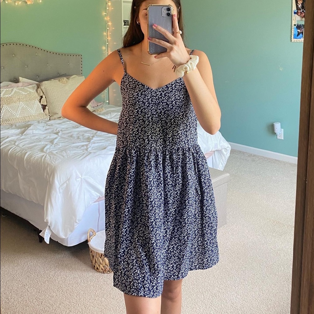 shein navy dress